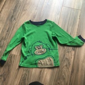 Boys long sleeve knit like sweater with gorilla